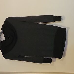 Pria Dark Grey women's sweater with black knit cowl, turtleneck Size M